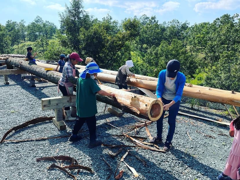 皮むき・木材加工